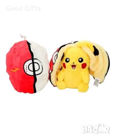 Трансформираща се Плюшена играчка Пикачу Pokémon Pikachu, снимка 8 - Плюшени играчки - 49213486