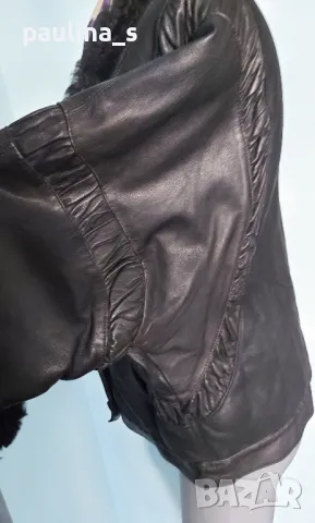 Винтидж аутлет / "Shearling" дамски кожух тип яке от естествена кожа , снимка 9 - Якета - 48431003