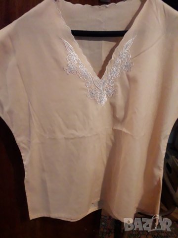 Дамска лятна блуза без ръкав с бродерия, снимка 1 - Ризи - 28958828