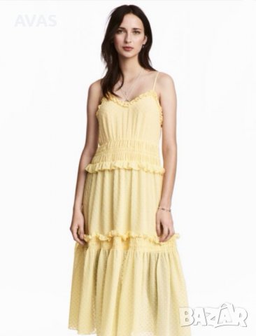 Нова -50% жълта дълга лятна рокля L 42