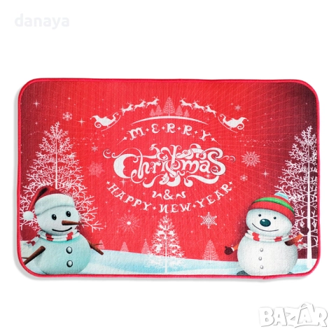 3920 Коледна постелка за врата, 60x40cm, снимка 11 - Изтривалки - 42377338