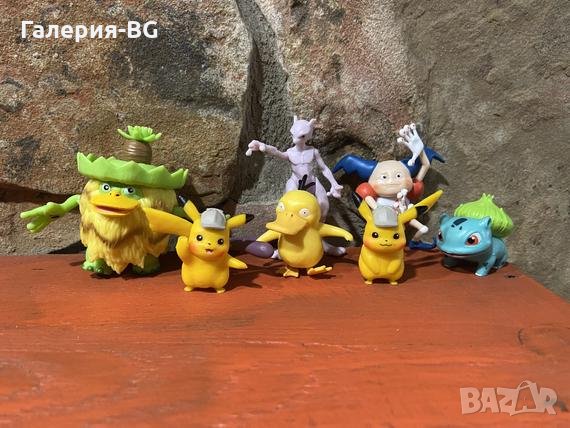 Комплект с фигурки на Покемон, детектив Пикачу (Pokemon, Pikachu), снимка 3 - Фигурки - 32727356