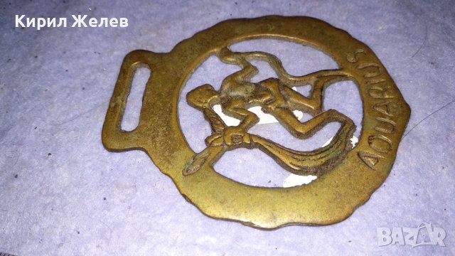 ЗОДИЯ ВОДОЛЕЙ Старо БРОНЗОВО ДЕКОРАТИВНО АРТ ПАНО за СТЕНА АНГЛИЯ 33961, снимка 7 - Пана - 38928081