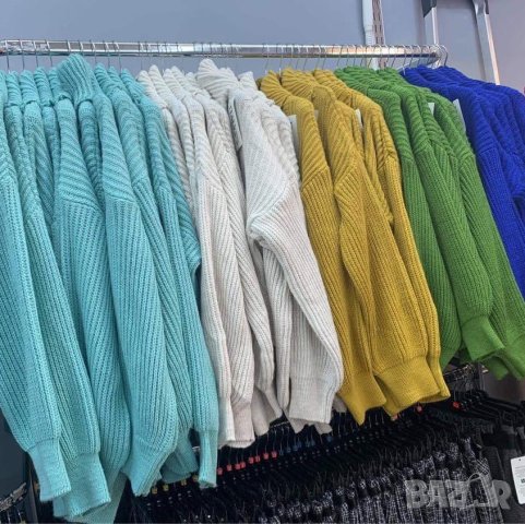 Дамски къс пуловер с яка 5 цвята, снимка 13 - Блузи с дълъг ръкав и пуловери - 43156137