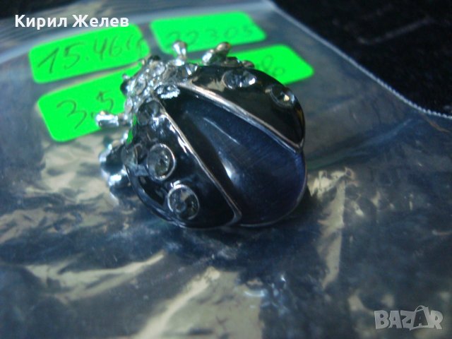 СРЕБРИСТА БРОШКА - КАЛИНКА с ЦИРКОНИ и ЕМАЙ-ЛАК и ЦВЕТЕН КРИСТАЛ 22305, снимка 6 - Други - 32984343