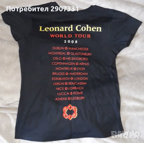 Тениска потник Leonard Cohen. Tour 2008, снимка 2 - Тениски - 37128620