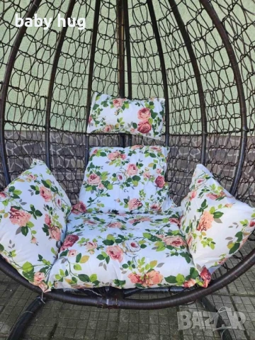 Градинска люлка от ратан, снимка 3 - Градински мебели, декорация  - 50986896