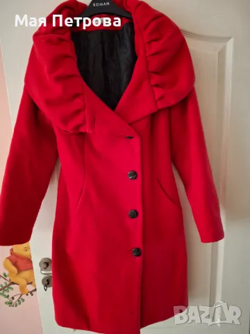Зимно червено палто 