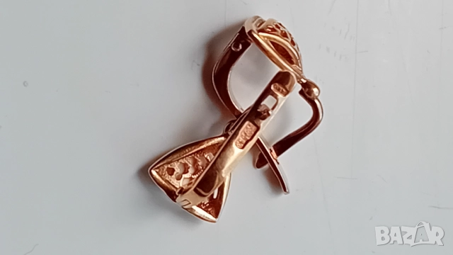 Антикварни руски  ажурени златни обеци, снимка 4 - Обеци - 52646656