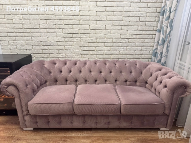 Диван Честърфийлд, снимка 5 - Дивани и мека мебел - 51700829