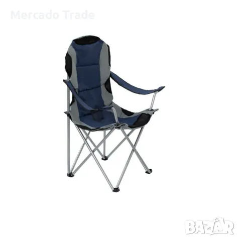 Къмпинг стол Mercado Trade, Сгъваем, Тъмно синьо, С калъф 
