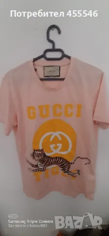 тениска gucci размер small дамска с тигър принт