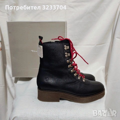 НОВИ кожени боти Tamaris от Хамбург | Стилни & Удобни | 26.5 см, снимка 6 - Дамски боти - 53522351