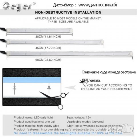 Силиконови бягаща ленти за фарове лед ленти, снимка 2 - Аксесоари и консумативи - 27376074