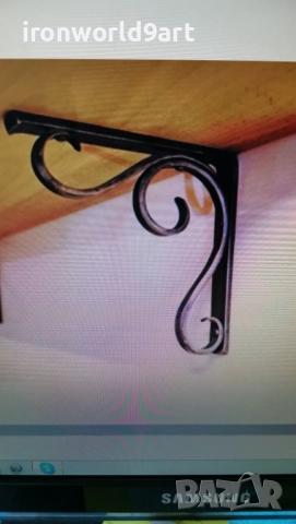 Конзоли , рафтодържачи стойки и ъгли за рафтове и етажерки от ковано желязо, снимка 13 - Други стоки за дома - 52475327