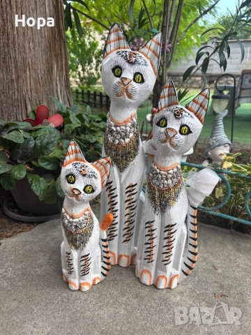 Котки от дърво , снимка 6 - Декорация за дома - 37017819