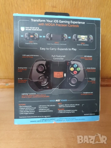 MOGA Ace Power - топ контролер за Apple телефони, снимка 4 - Аксесоари за Apple - 51860827