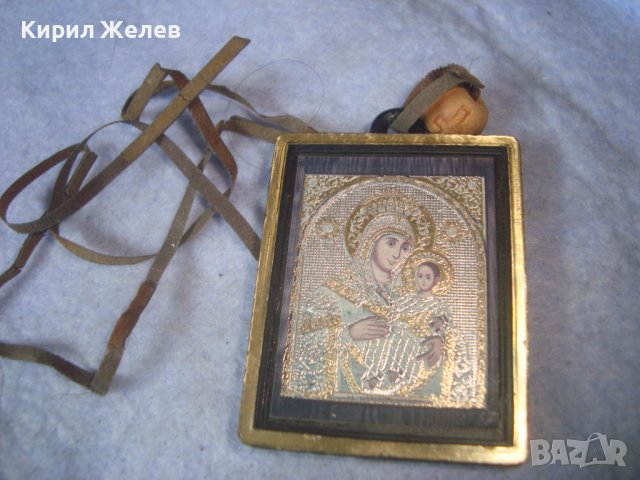 ПРАВОСЛАВНА ИКОНКА ДВУСТРАННА КРАСИВА СТАРА НАГРЪДНА  54451, снимка 4 - Антикварни и старинни предмети - 37656551
