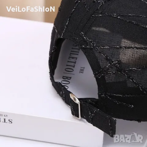 Нова дамска шапка с козирка в черен цвят, снимка 3 - Шапки - 49828587