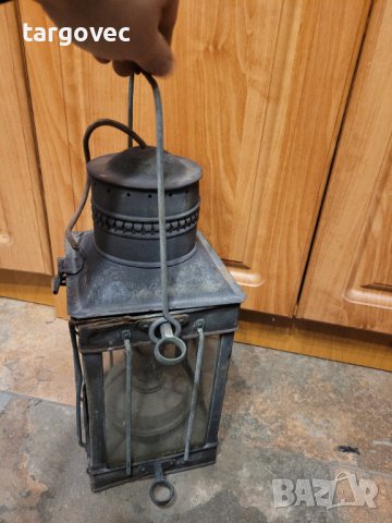 Уникален старинен корабен фенер преди 1900 година, снимка 4 - Антикварни и старинни предмети - 43421268