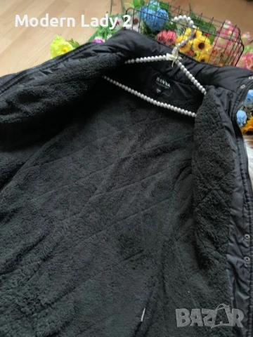 Дълго черно зимно яке, снимка 4 - Якета - 50867677