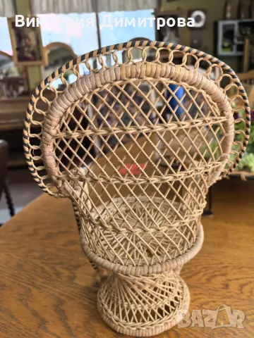 Мини Паунов кукленски стол , снимка 8 - Декорация за дома - 49200821