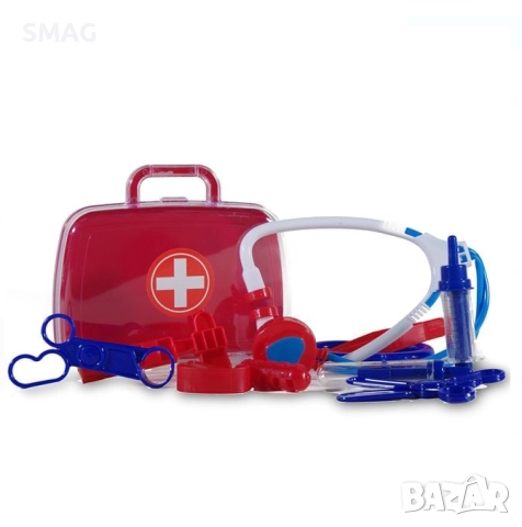 Докторска чантичка с медицински инструменти – играчки, 10 броя_1143939