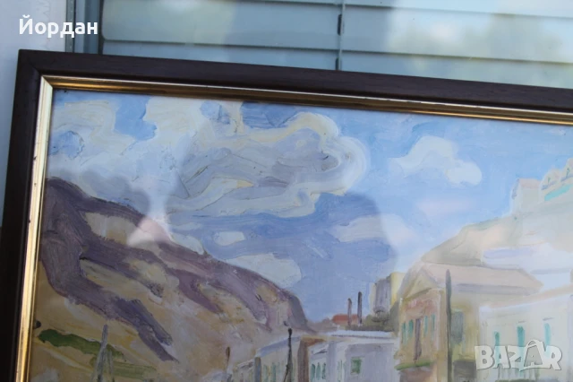 Стара картина смесена техника, снимка 2 - Картини - 50989583