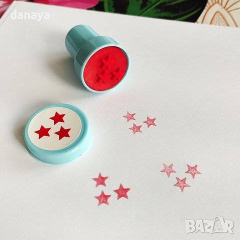 3985 Цветни печати Звезди, снимка 2 - Ученически пособия, канцеларски материали - 42933661