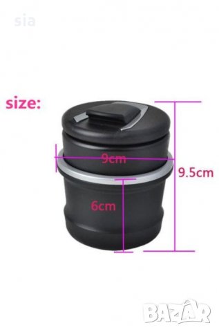 Пепелник за автомобил, мини пепелник, 70 х 60 мм, снимка 3 - Аксесоари и консумативи - 27206658