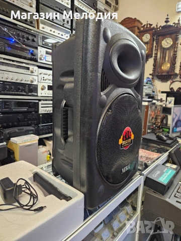 15'' Мощна караоке тонколона MBA F-15W с акумулатор, Bluetooth, FM, МР3 и 2 бр. безжични микрофона. , снимка 7 - Караоке - 52538010
