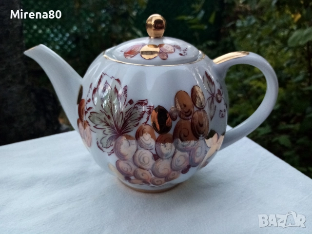 * Золотой виноград - ЛФЗ * - пълен сервиз за чай !, снимка 8 - Сервизи - 51952036