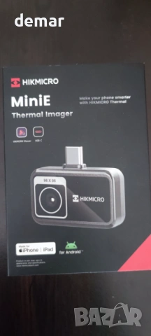 Термокамера HIKMICRO MiniE - iOS/Android, IR резолюция 96x96, 25Hz, снимка 10 - Друга електроника - 53391436