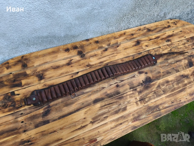 Стар кожен патрондаж , снимка 3 - Антикварни и старинни предмети - 53565885