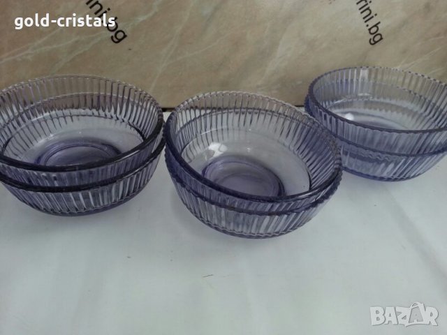 ретро купички цветно лилаво стъкло , снимка 7 - Антикварни и старинни предмети - 26224592