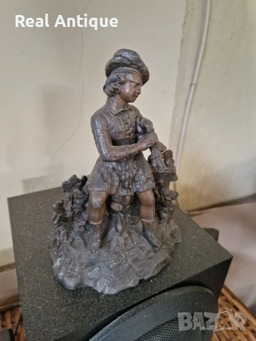 Чудесна антикварна колекционерска френска метална фигура статуетка , снимка 3 - Статуетки - 50979255