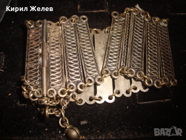 СТАРА БРОНЗОВА ПОСРЕБРЕНА ВЪЗРОЖДЕНСКА ГРИВНА със ЗВЪНЧЕТА 44321, снимка 6 - Антикварни и старинни предмети - 32265077