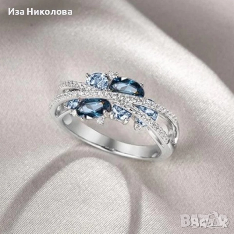 Сребърни пръстени с марказит, рубин, изумруд, сапфири, кристали, аметист, смарагд,, снимка 17 - Пръстени - 34818980