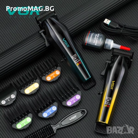 Професионална Машинка за Подстригване VGR V-273 (Зелен), снимка 5 - Машинки за подстригване - 53350182