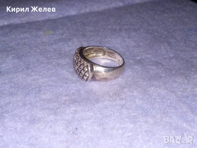 СКЪПОЦЕНЕН БУТИКОВ ЕФЕКТЕН СРЕБЪРЕН ПРЪСТЕН СРЕБРО 925 с МНОГО ЮВЕЛИРНО ФАСЕТИРАНИ ЦИРКОНИ 34605, снимка 10 - Пръстени - 39547546