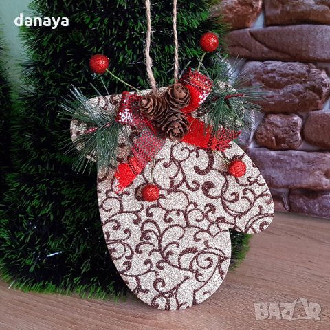 Декоративна ръкавица за окачване коледна украса за стена, снимка 4 - Декорация за дома - 27028053