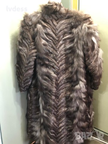 Луксозно палто стригана сребърна лисица, снимка 2 - Палта, манта - 43534058