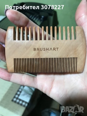 Малко дървено гребенче Brushart, снимка 2 - Аксесоари за коса - 38649265