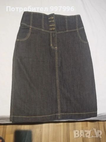 дънкова пола-ХЛ размер, снимка 5 - Поли - 50990123