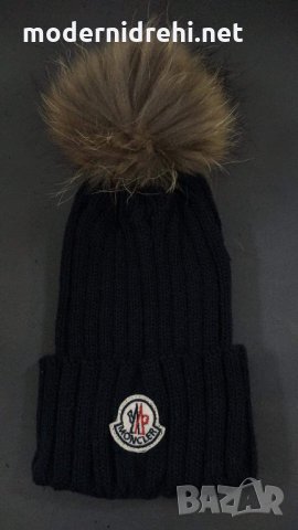 Дамска шапка Moncler черна, снимка 1 - Шапки - 27378949