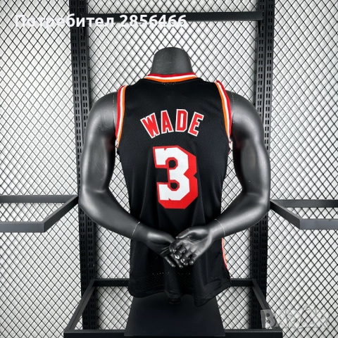 Мъжки потник Mitchell&Ness Dwyane Wade Miami Heat season 2013 размер XL, снимка 9 - Тениски - 52313832