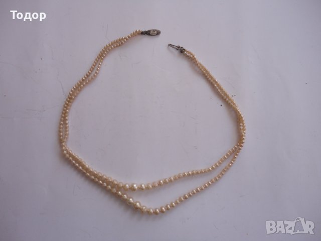 Старинно колие от перли и сребро 2, снимка 7 - Колиета, медальони, синджири - 40164937