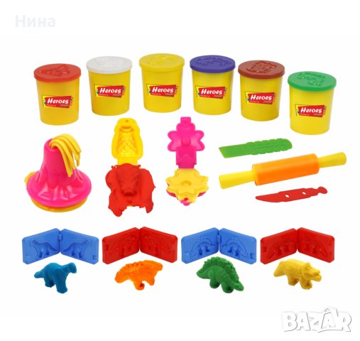 Креативен комплект с динозаври 🦖, снимка 2 - Пластелини, моделини и пясъци - 43627662