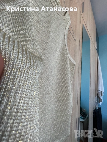 👚 Рипс потник с лъскави нишки