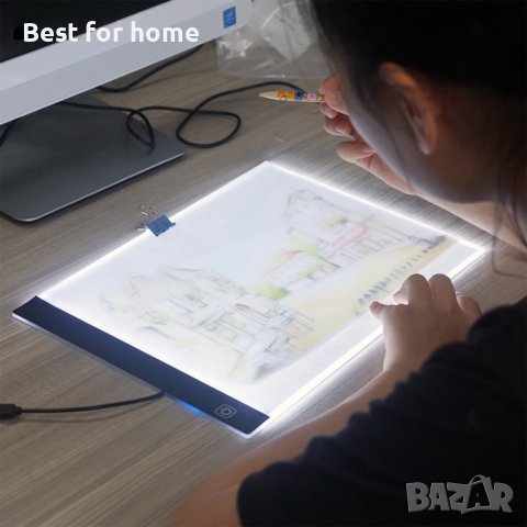 A4 лайтбокс GIDEATECH -Професионалната дъска с ЛЕД осветление за прекопиране на графики , илюстрации, снимка 8 - Рисуване и оцветяване - 43717407